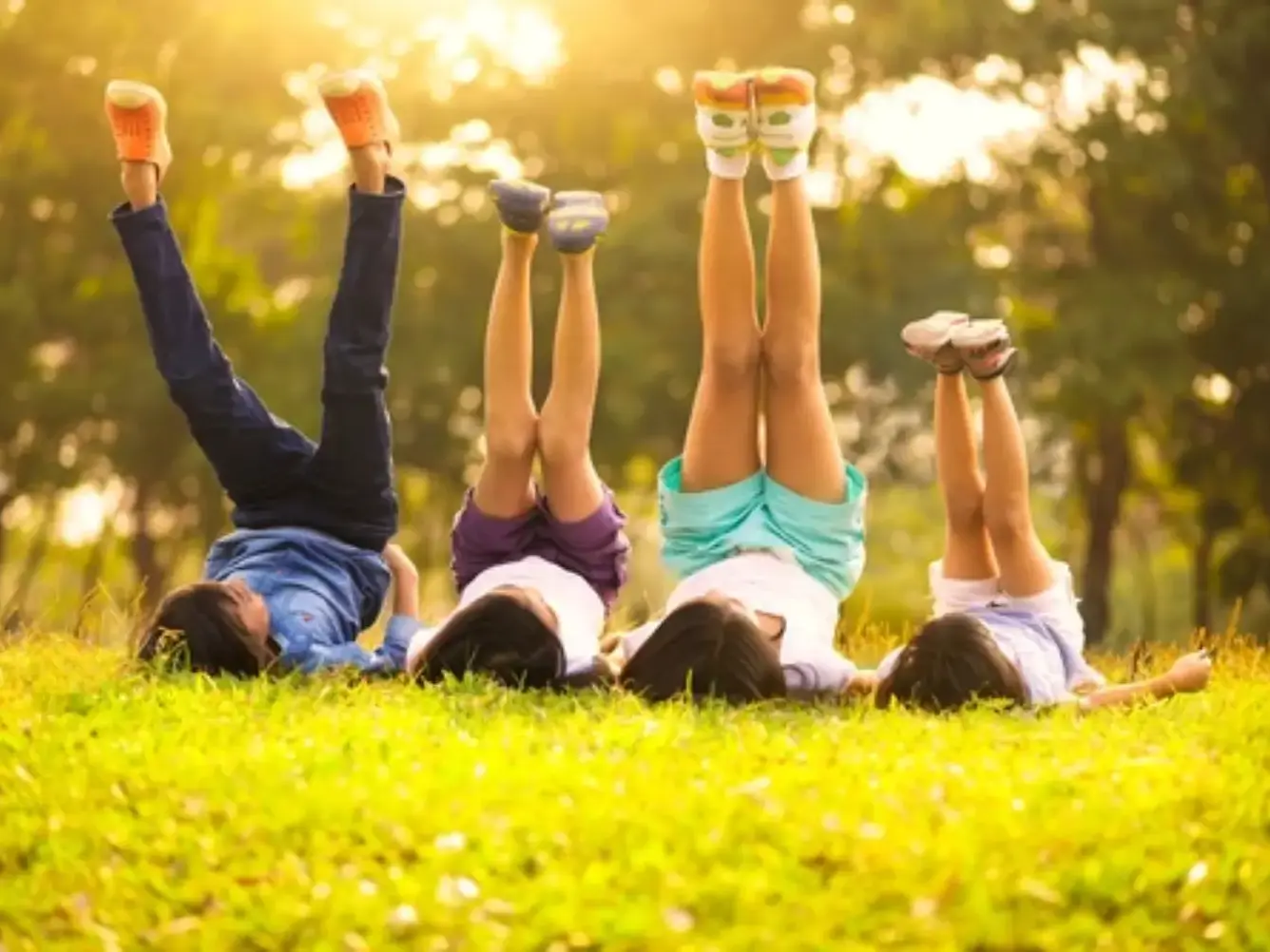 West Island pest control kids playing on grass